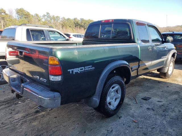 5TBBT44152S229065 - 2002 TOYOTA TUNDRA ACCESS CAB GREEN photo 3