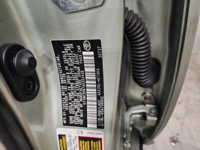 4T1BK3DB7AU353406 - 2010 TOYOTA AVALON XL GREEN photo 13