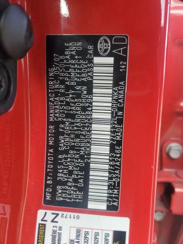 2T1KR30E57C684796 - 2007 TOYOTA COROLLA MA XR RED photo 12