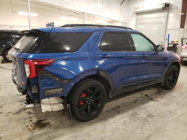 1FM5K8GC4LGD06169 - 2020 FORD EXPLORER ST BLUE photo 3