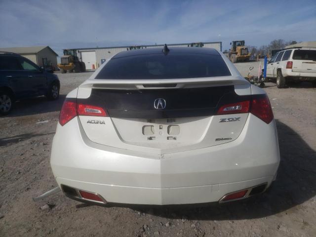2HNYB1H69AH500726 - 2010 ACURA ZDX ADVANCE WHITE photo 6