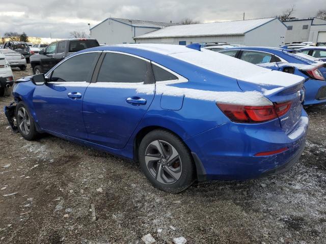 19XZE4F53KE023219 - 2019 HONDA INSIGHT EX BLUE photo 2