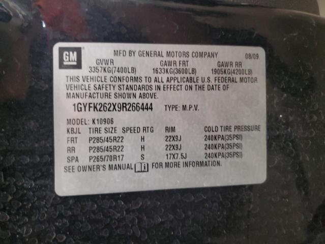 1GYFK262X9R266444 - 2009 CADILLAC ESCALADE ESV LUXURY Czarny zdjęcie 14