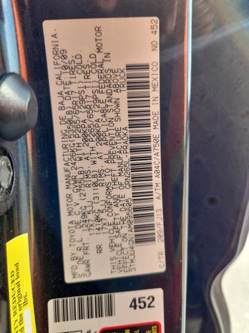 3TMJU4GN1AM095605 - 2010 TOYOTA TACOMA DOUBLE CAB PRERUNNER BLACK photo 12