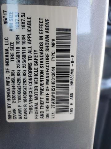 7FARW1H51HE013644 - 2017 HONDA CR-V EX Gümüş foto 14