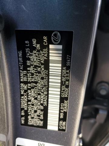 58ADZ1B17LU052732 - 2020 LEXUS ES 350 SILVER photo 12