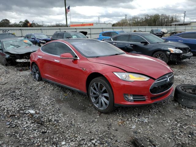 5YJSA1DPXDFP16320 - 2013 TESLA MODEL S Կարմիր լուսանկար 4