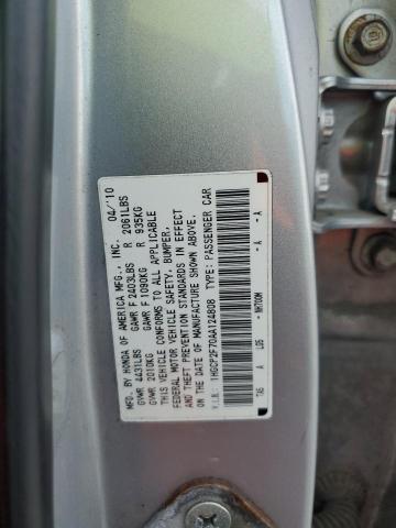 1HGCP2F70AA124808 - 2010 HONDA ACCORD EX 银色 照片 13