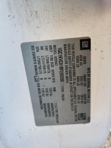 1GC1KVC81BF209289 - 2011 CHEVROLET SILVERADO K2500 HEAVY DUTY WHITE photo 12