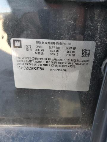 1G11C5SL3FF257684 - 2015 CHEVROLET MALIBU 1LT BLACK photo 12