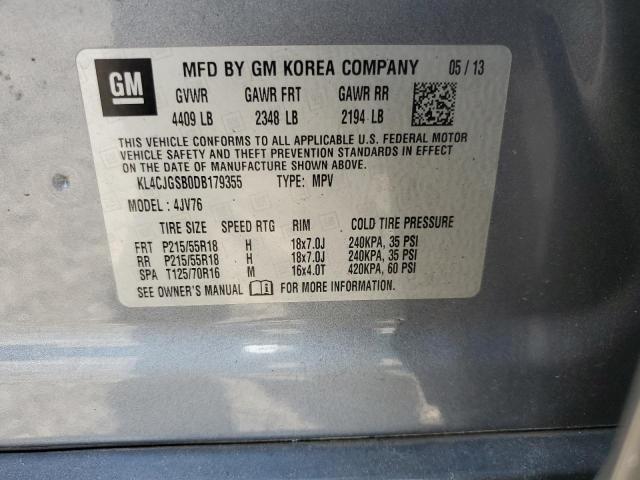 KL4CJGSB0DB179355 - 2013 BUICK ENCORE 灰色 照片 13