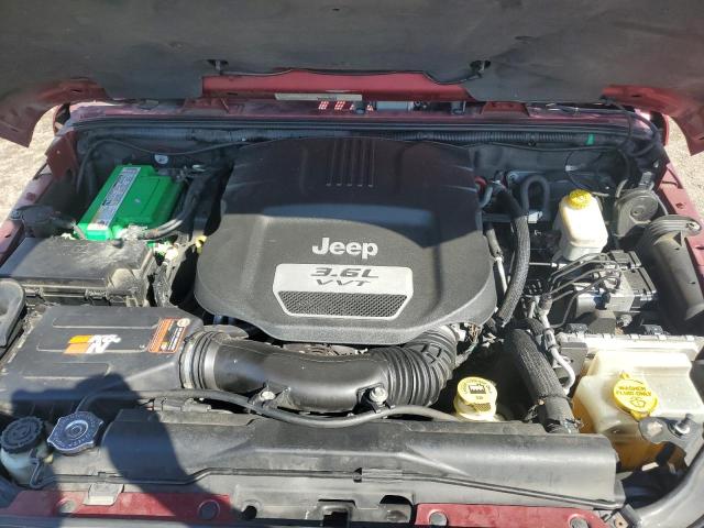 1C4BJWEG7DL521252 - 2013 JEEP WRANGLER U SAHARA Червоний фото 11