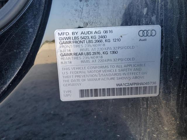 WA1C2AFP6HA045736 - 2017 AUDI Q5 PREMIUM BLACK photo 12