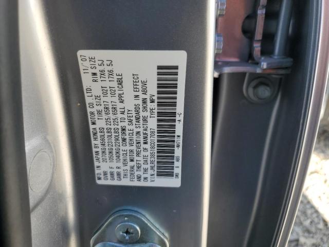 JHLRE38518C017087 - 2008 HONDA CR-V EX SILVER photo 12