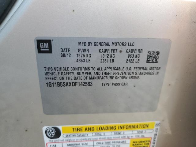 1G11B5SAXDF142563 - 2013 CHEVROLET MALIBU LS 米色 照片 12