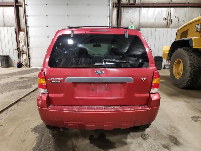 1FMYU94176KB17694 - 2006 FORD ESCAPE LIMITED RED photo 6