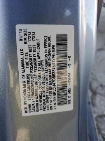 5FNRL5H47DB038769 - 2013 HONDA ODYSSEY EX Сріблястий фото 13