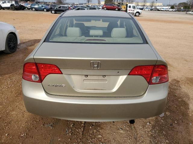 1HGFA16577L136118 - 2007 HONDA CIVIC LX BEIGE photo 6