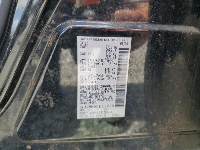 5N1AR2MM5GC617725 - 2016 NISSAN PATHFINDER S Schwarz Foto 13