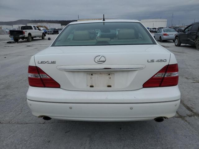 JTHBN36F555018395 - 2005 LEXUS LS 430 WHITE photo 6