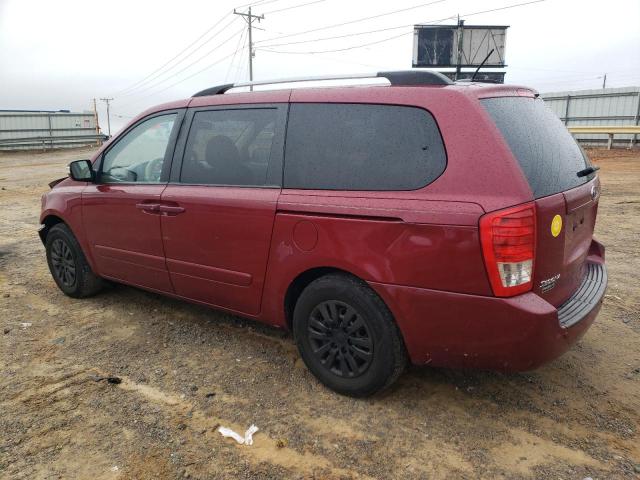 KNDMG4C76B6366851 - 2011 KIA SEDONA LX MAROON photo 2