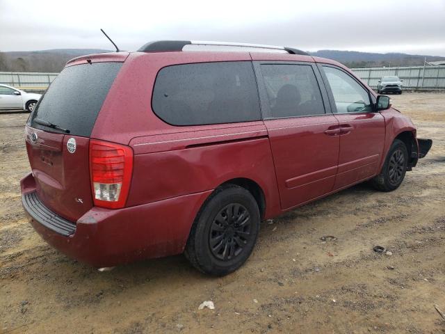 KNDMG4C76B6366851 - 2011 KIA SEDONA LX MAROON photo 3