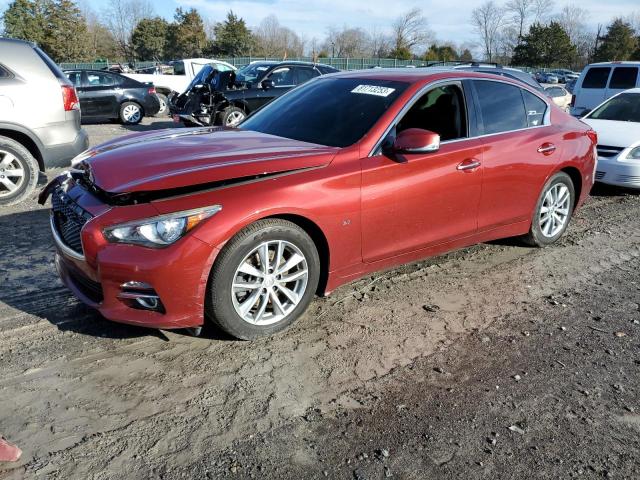 JN1BV7AP0FM351123 - 2015 INFINITI Q50 BASE RED photo 1