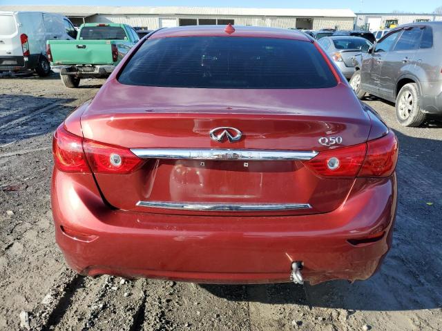 JN1BV7AP0FM351123 - 2015 INFINITI Q50 BASE RED photo 6