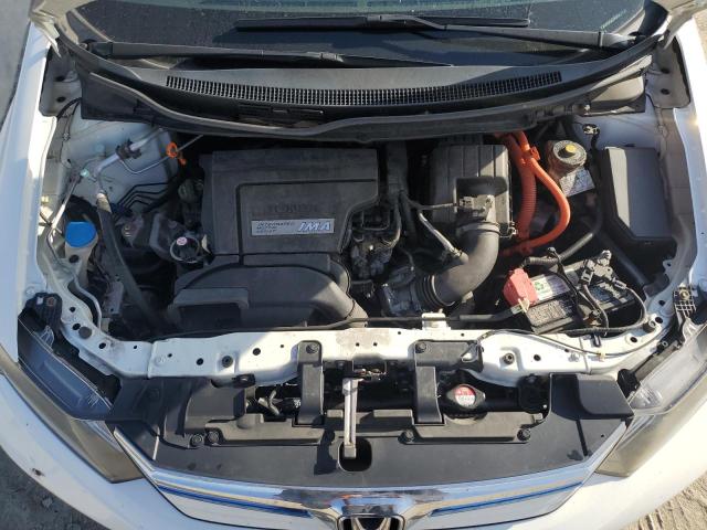 JHMFB4F36CS000301 - 2012 HONDA CIVIC HYBRID L WHITE photo 11