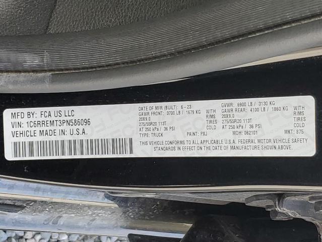 1C6RREMT3PN586096 - 2023 RAM 1500 BIG HORN/LONE STAR BLACK photo 12