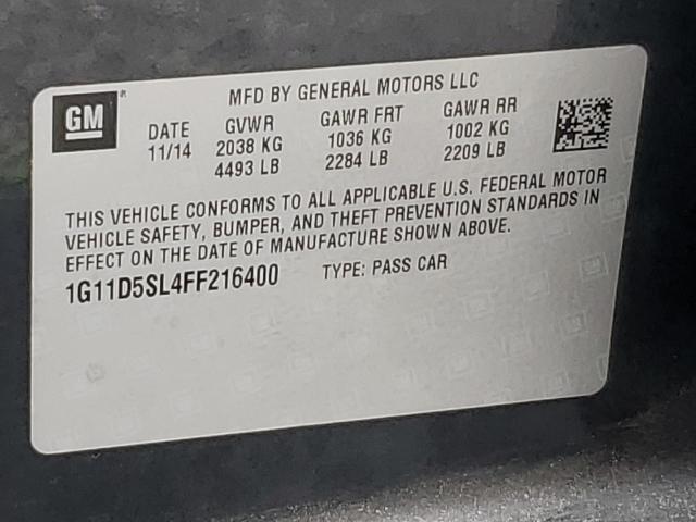 1G11D5SL4FF216400 - 2015 CHEVROLET MALIBU 2LT Grafit foto 12