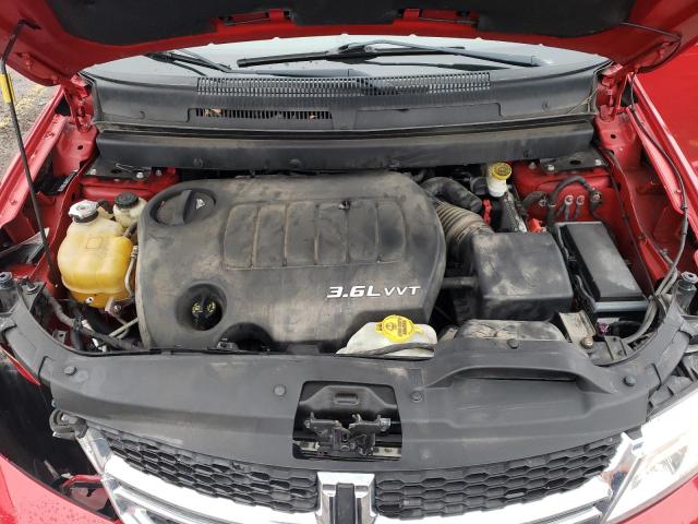 3C4PDCDGXCT373825 - 2012 DODGE JOURNEY CREW RED photo 11