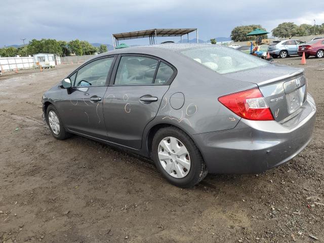 19XFB2F50CE375384 - 2012 HONDA CIVIC LX GRAY photo 2