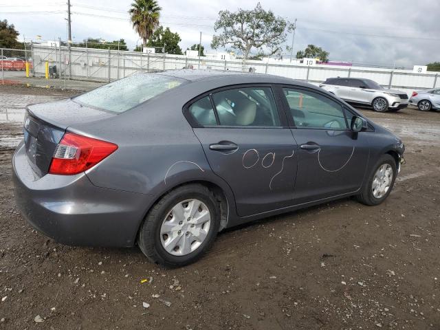 19XFB2F50CE375384 - 2012 HONDA CIVIC LX GRAY photo 3