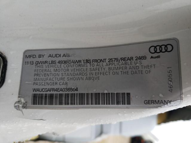 WAUCGAFR4EA036504 - 2014 AUDI S5 PREMIUM PLUS თეთრი ფოტო 12
