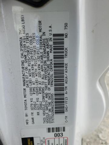 5TETX22N96Z301095 - 2006 TOYOTA TACOMA ACCESS CAB Ақ фото 12