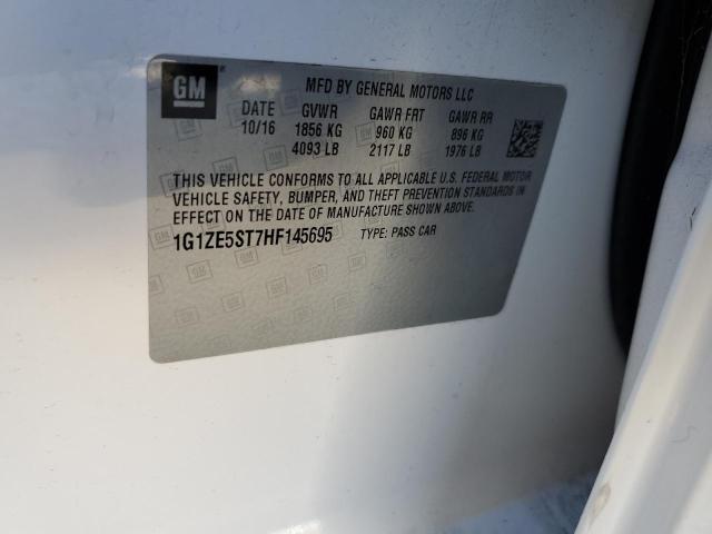 1G1ZE5ST7HF145695 - 2017 CHEVROLET MALIBU LT WHITE photo 12