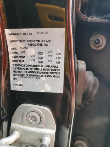 1J4PN2GKXAW119976 - 2010 JEEP LIBERTY SPORT BLACK photo 13