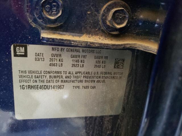 1G1RH6E46DU141967 - 2013 CHEVROLET VOLT Կապույտ լուսանկար 13