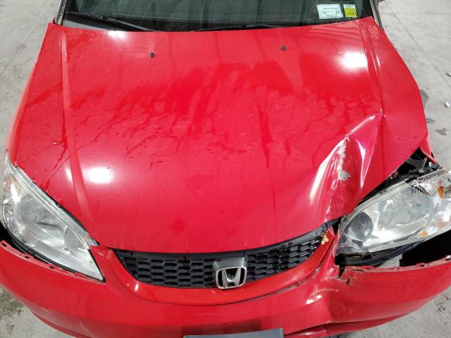 1HGEM22625L068881 - 2005 HONDA CIVIC LX RED photo 11