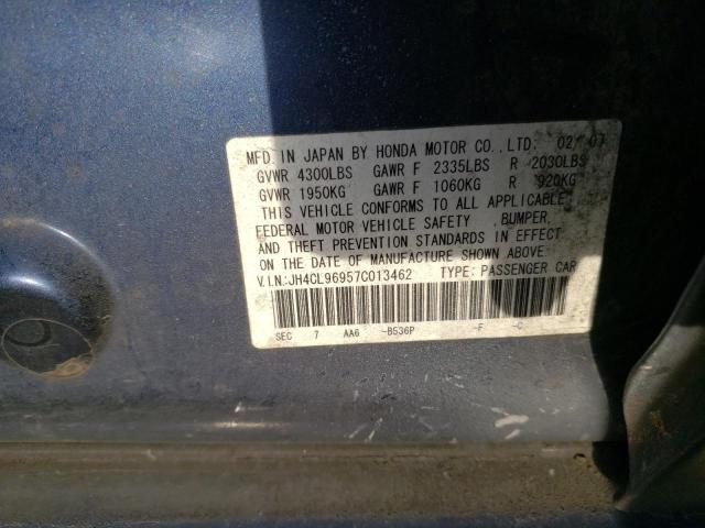 JH4CL96957C013462 - 2007 ACURA TSX BLUE photo 12