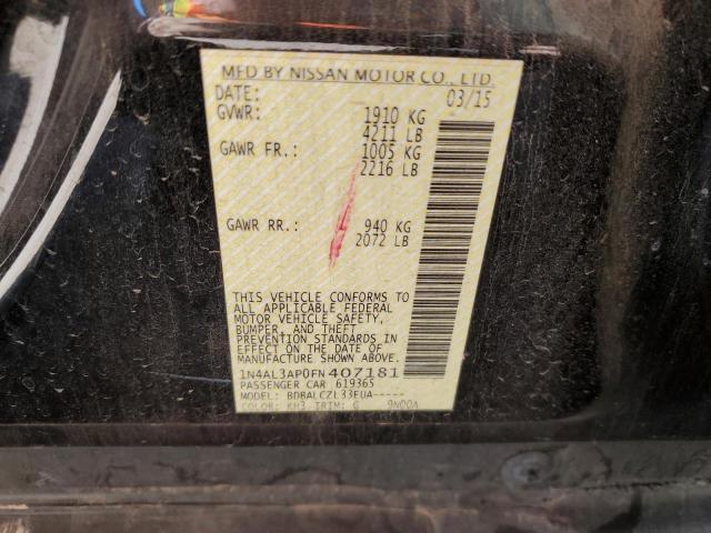 1N4AL3AP0FN407181 - 2015 NISSAN ALTIMA 2.5 黑色 照片 12