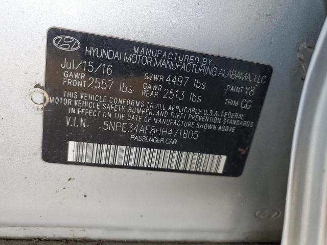 5NPE34AF8HH471805 - 2017 HYUNDAI SONATA SPORT Silber Foto 12