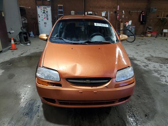 KL1TD62624B248659 - 2004 CHEVROLET AVEO ORANGE photo 5