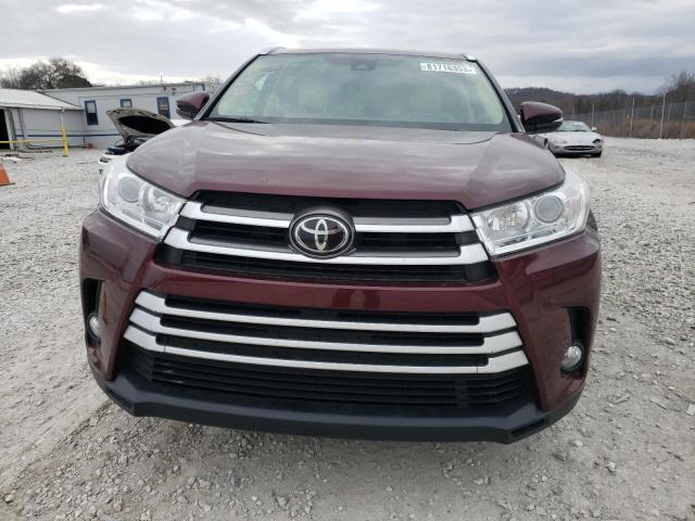 5TDJZRFH3HS407363 - 2017 TOYOTA HIGHLANDER SE BURGUNDY photo 5