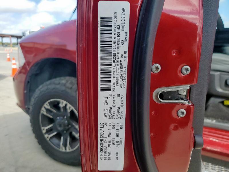 1C6RR7FT5ES192672 - 2014 RAM 1500 ST BURGUNDY photo 12