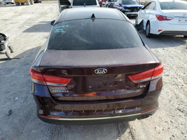 5XXGU4L35GG085443 - 2016 KIA OPTIMA EX BURGUNDY photo 6