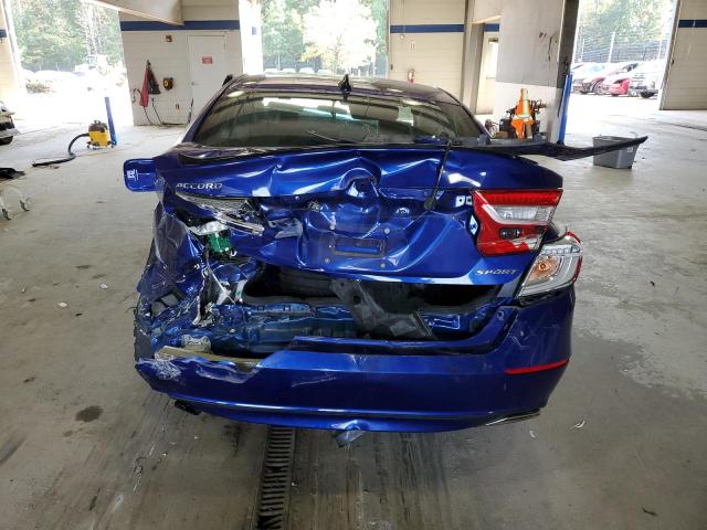 1HGCV1F34MA014703 - 2021 HONDA ACCORD SPORT BLUE photo 6