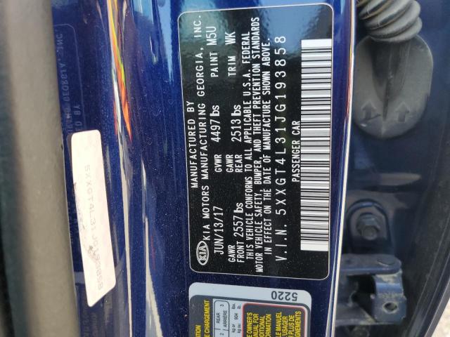 5XXGT4L31JG193858 - 2018 KIA OPTIMA LX 蓝色 照片 12