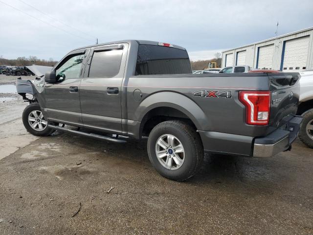 1FTEW1E88HFC05583 - 2017 FORD F150 SUPERCREW GRAY photo 2